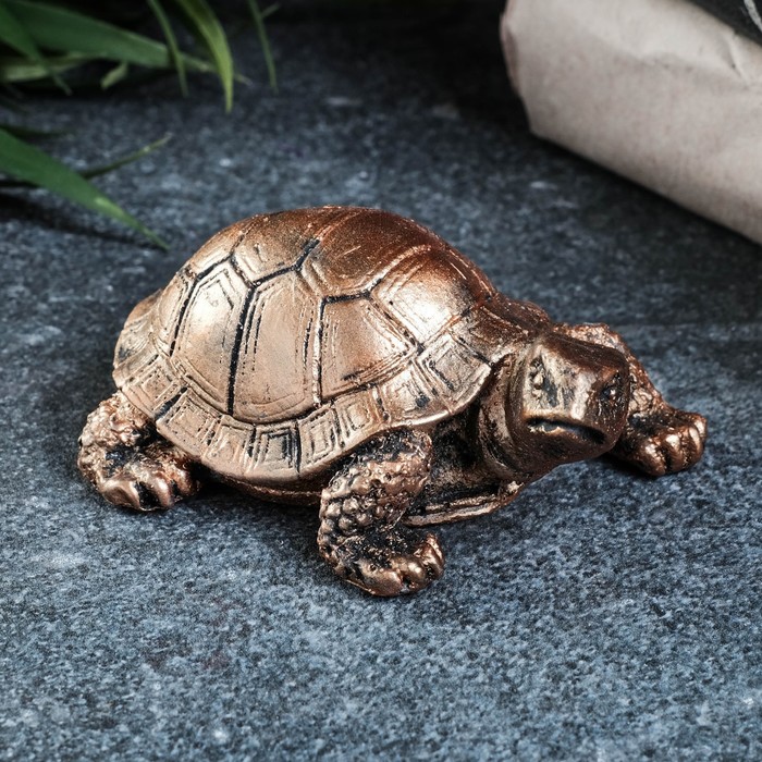 Фигура Черепаха бронза, 6х7х6см