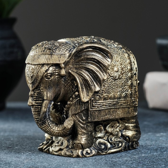 Фигура Индийский слон старое золото, 12х7х6см хорошие сувениры фигура индийский слон старое золото 12х8х6см