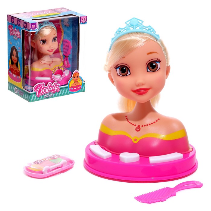 цена Кукла-манекен для создания причёсок «Маленькая принцесса» свет, звук