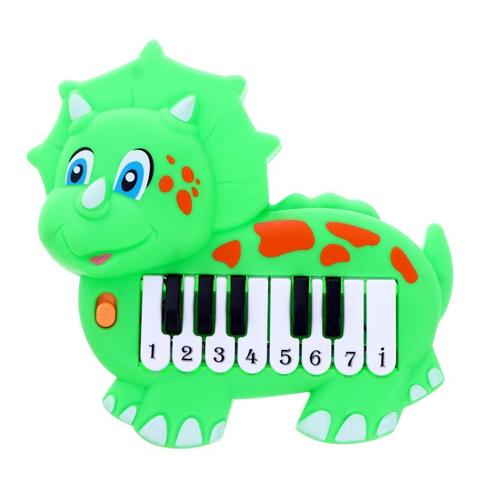 Пианино Динозаврик, звуковые эффекты, цвета МИКС