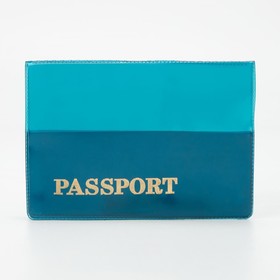 Обложка для паспорта, цвет бирюзовый Ош