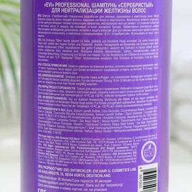

Шампунь «Серебристый» для нейтрализации желтизны волос EVI professional, 1000 мл