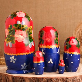 

Матрёшка "Землянички" 5-ти кукольная ,17 см, ручная работа