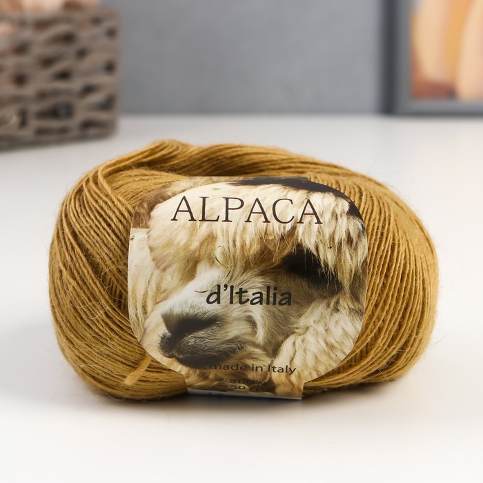 

Пряжа "Alpaca D'Italia" 50% альпака, 50% нейлон 300м/50гр (12 хаки)