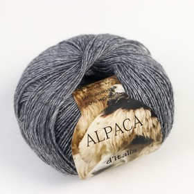 

Пряжа "Alpaca D'Italia" 50% альпака, 50% нейлон 300м/50гр (519 серый)