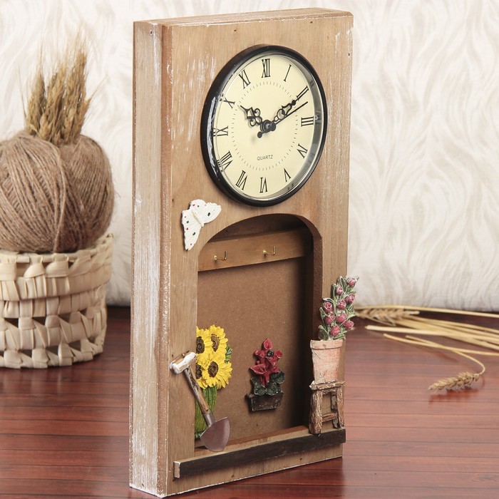 Ключница с часами "Летняя веранда"