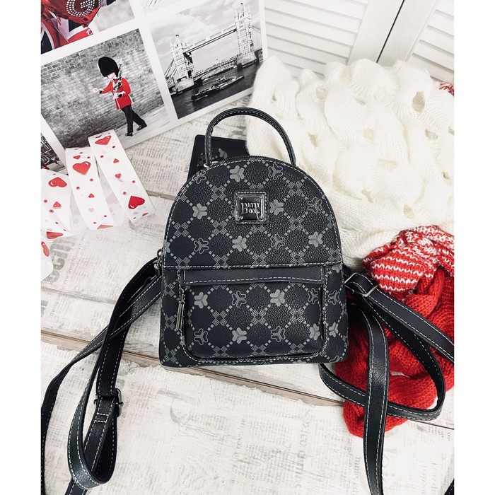 Рюкзак, отдел на молнии, цвет черный 18х20х8см