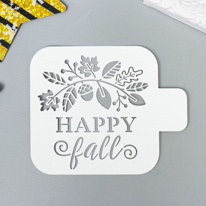 

Трафарет "Happy" 9х9 см
