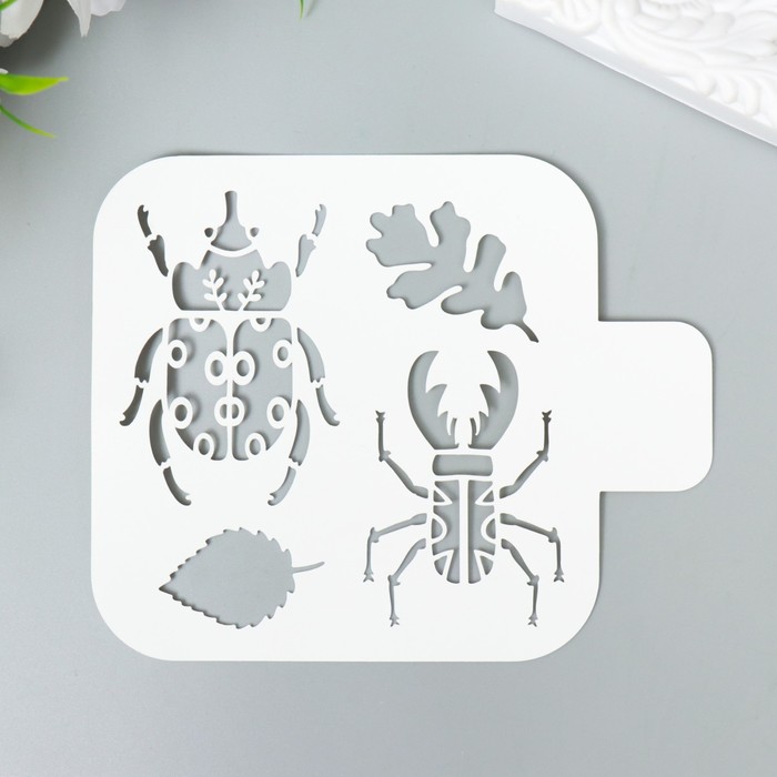 

Трафарет "Жуки" 9х9 см