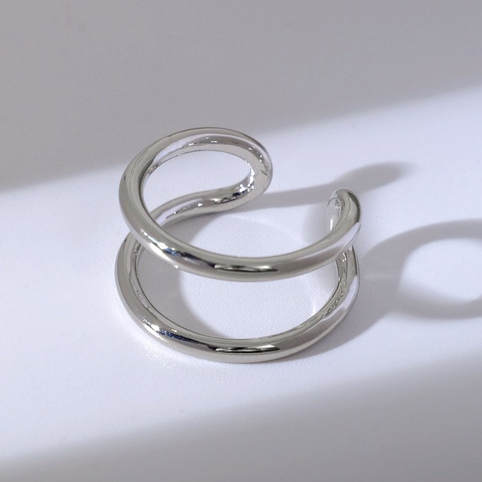 Кольцо «Модерн» линии, цвет серебро, безразмерное кольцо модерн линии цвет серебро безразмерное
