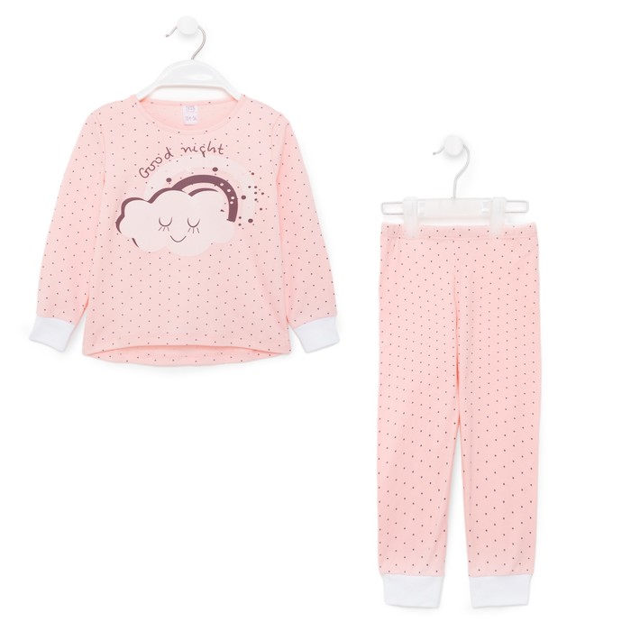Комплект (джемпер/брюки) для девочки, цвет розовый, рост 104