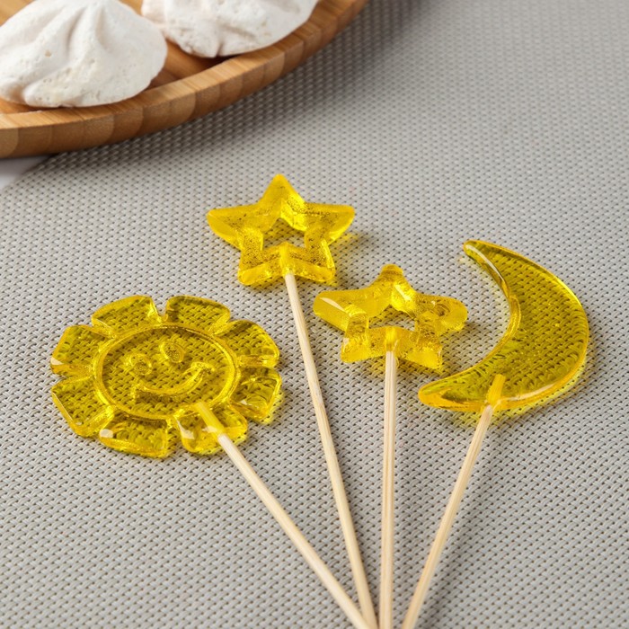 Силиконовая форма «Небо», луна 6 см, солнце 5 см,облако 4×6 см, цвет прозрачный 7586156