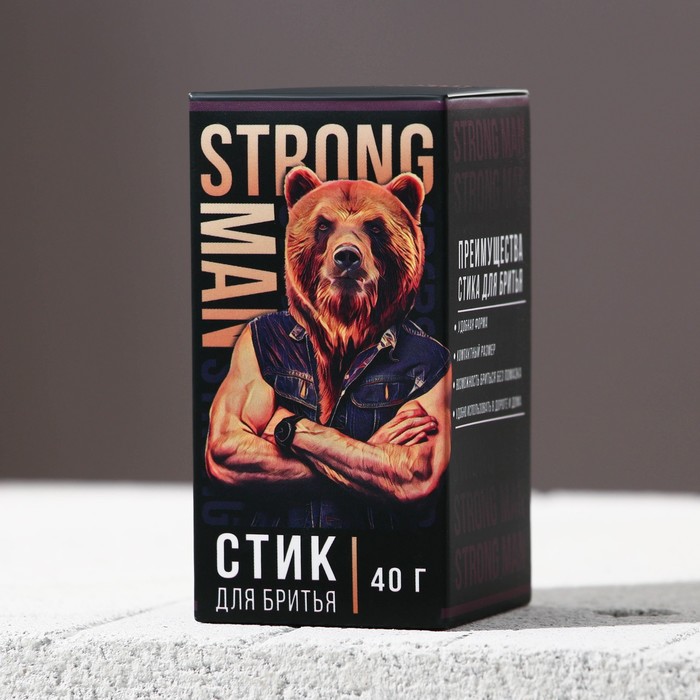 

Стик для бритья Strong man 40 г, аромат мужской парфюм