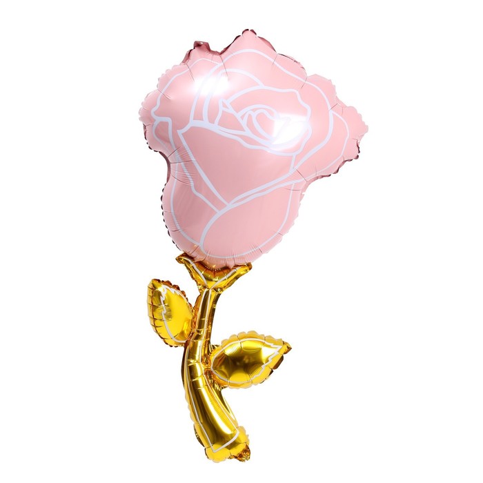 Шар фольгированный 37 «Роза акварель», золото набор шар фольгированный 37 роза акварель розовая 5 шт