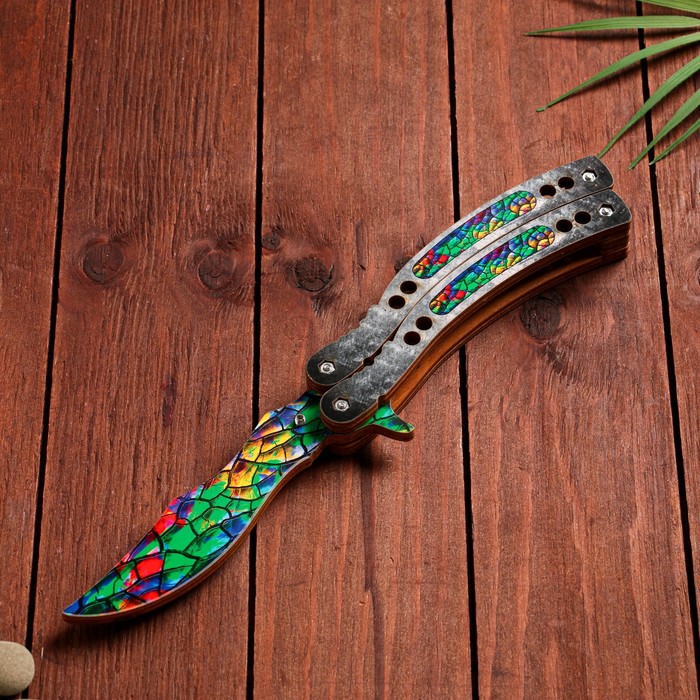 Сувенир деревянный «Нож Бабочка» разноцветный оружие игровое нож бабочка деревянный