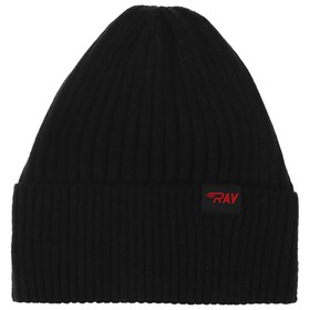 

Шапка RAY с подворотом, цвет чёрный, размер 54-58