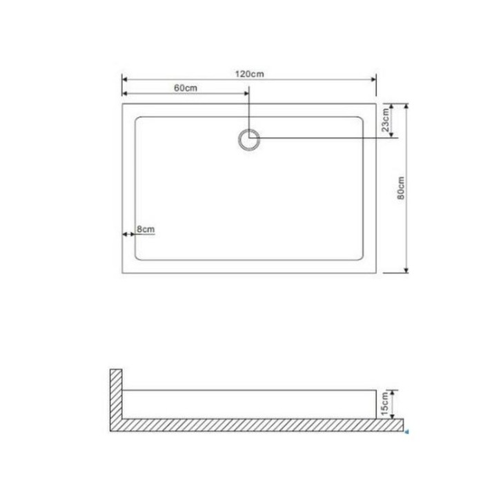 фото Поддон душевой grossman для gr-3120r, 120х80х15 см, акриловый, правый, прямоугольный