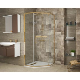 

Душевое ограждение GROSSMAN PR-90GD, 90x90x200 см, прозрачное, золото