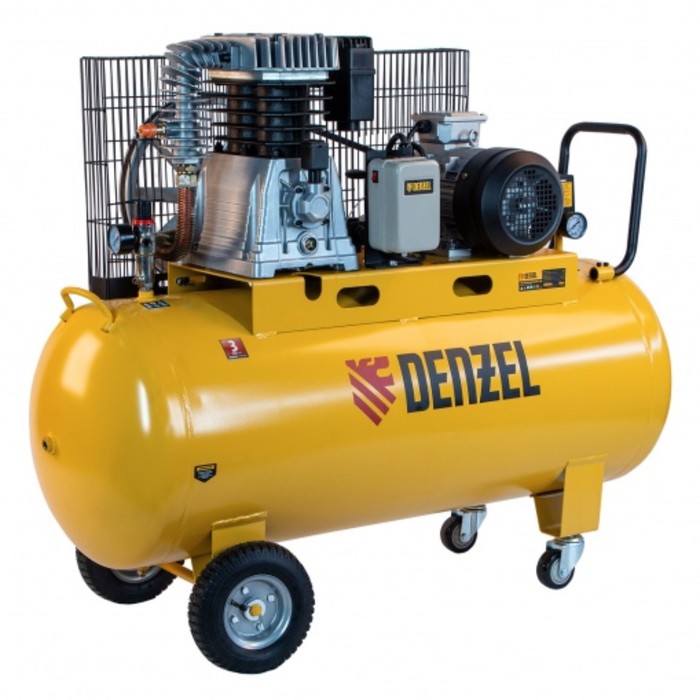 Компрессор воздушный Denzel BCI4000-T/200, 400 В, 4.0 кВт, 690 л/мин, поршневой ременный