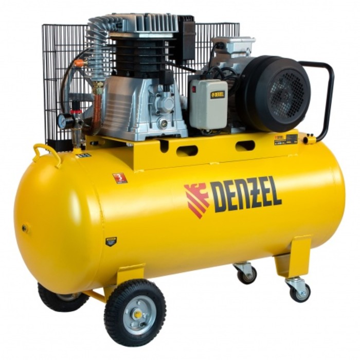Компрессор воздушный Denzel BCI5500-T/200, 400 В, 5.5 кВт, 850 л/мин, поршневой ременный