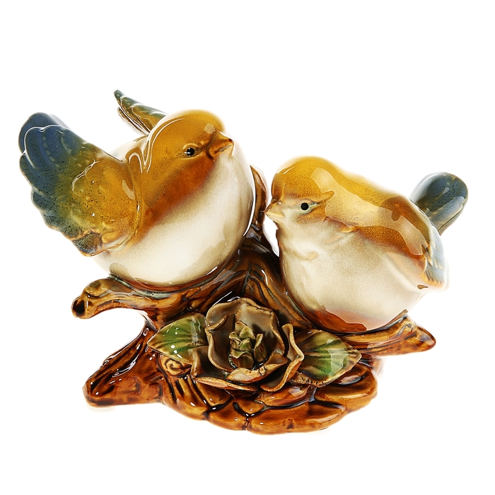 Сувенир "Воробьи в цветах"