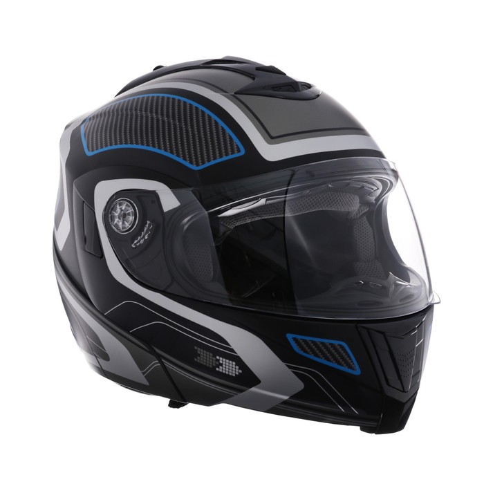фото Шлем модуляр, графика, черно-синий, размер xl, ff839