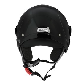 Шлем открытый с визором, черный, глянцевый, размер M, OF635 от Сима-ленд