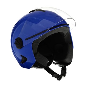 Шлем открытый с визором, синий, размер M, OF635 Ош