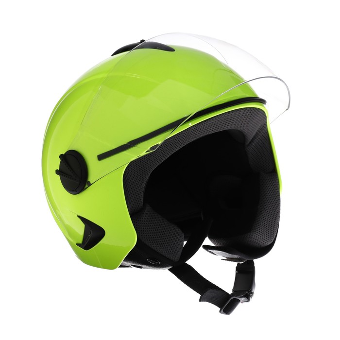 Шлем открытый с визором, желтый, размер M, OF635