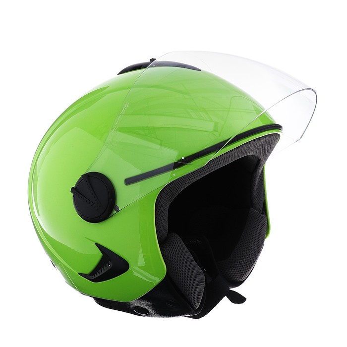 Шлем открытый с визором, зеленый, размер M, OF635