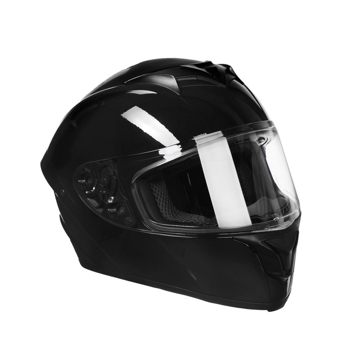 фото Шлем интеграл, черный, глянцевый, размер m, ff867