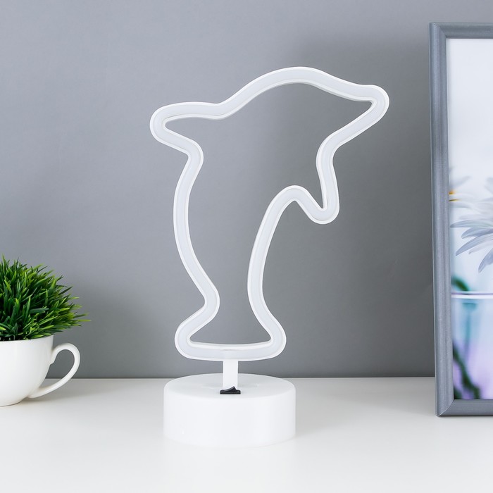 

Ночник "Дельфин" LED (синий свет) от батареек 3хААА USB 21x10x18,5 см