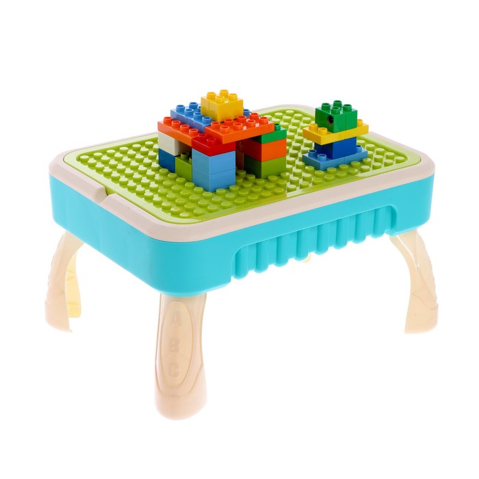 фото Стол с конструктором и отсеком для хранения, 50 деталей kids home toys