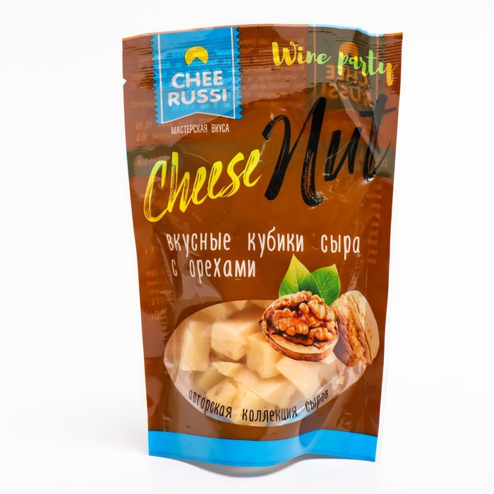 

Сыр CheeRussi салями с грецким орехом 45% 100г кубики