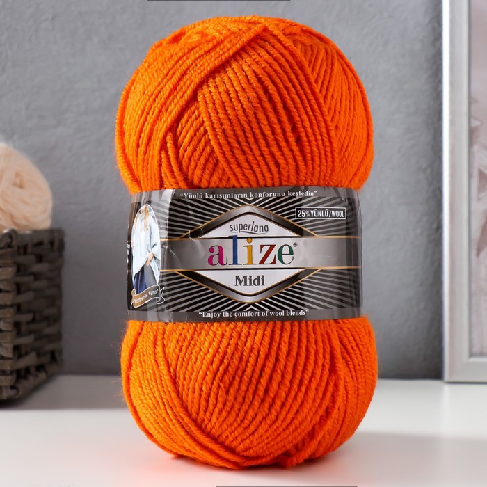 

Пряжа "Superlana midi" 25% шерсть, 75% акрил 170м/100гр (225)