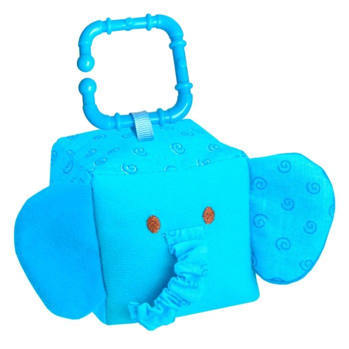 Развивающий кубик "ЗооМякиш Слоник" с бубенчиком