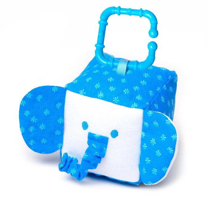 Развивающий кубик "ЗооМякиш Слоник" с бубенчиком