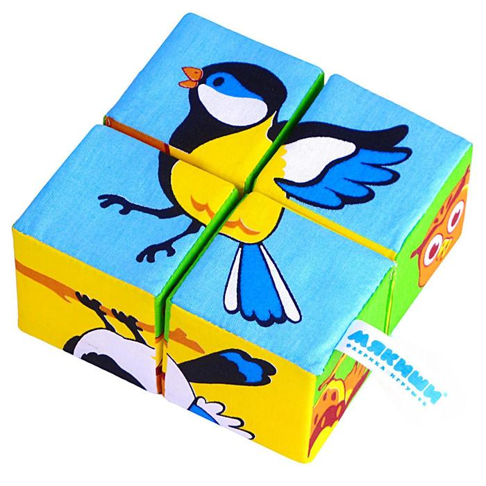 Набор мягких кубиков "Собери картинку. Птицы"