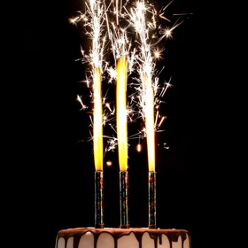 купить Набор тортовых свечей фонтанов Шарики, 10 см, 3 шт, картон