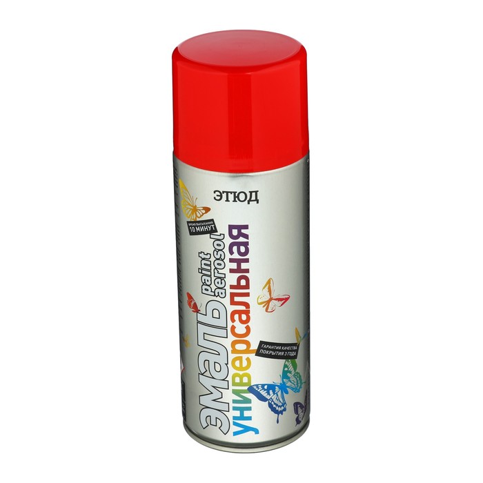 Эмаль ЭТЮД универсальная, 3020 красная, 400 мл, аэрозоль