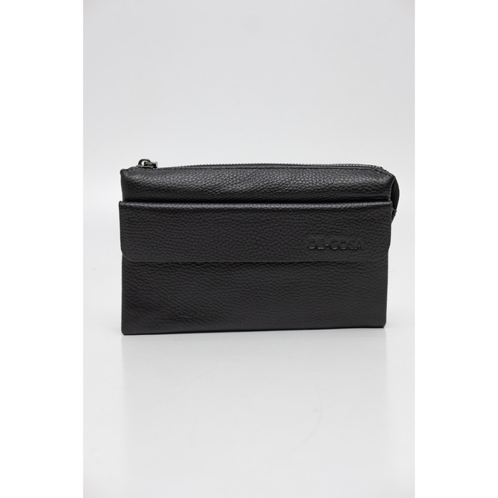 Клатч, отдел на молнии, наружный карман, цвет чёрный