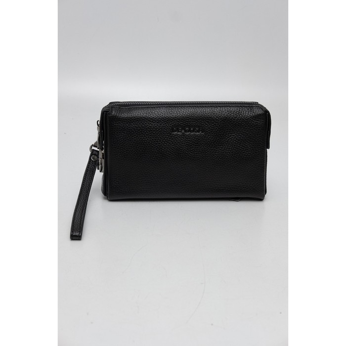 Клатч, отдел на молнии, ремешок на запястье, цвет чёрный