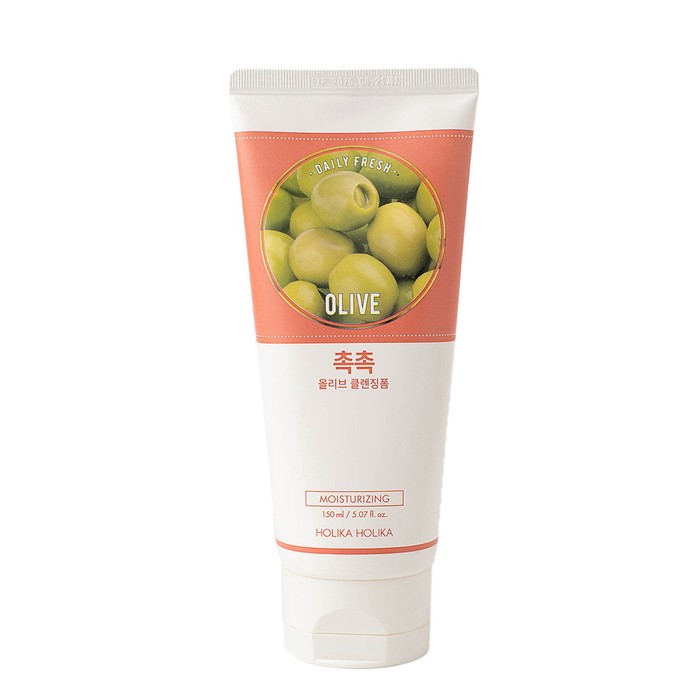 фото Очищающая пенка с оливой, увлажняющая daily fresh olive cleansing foam, 150 мл holika holika