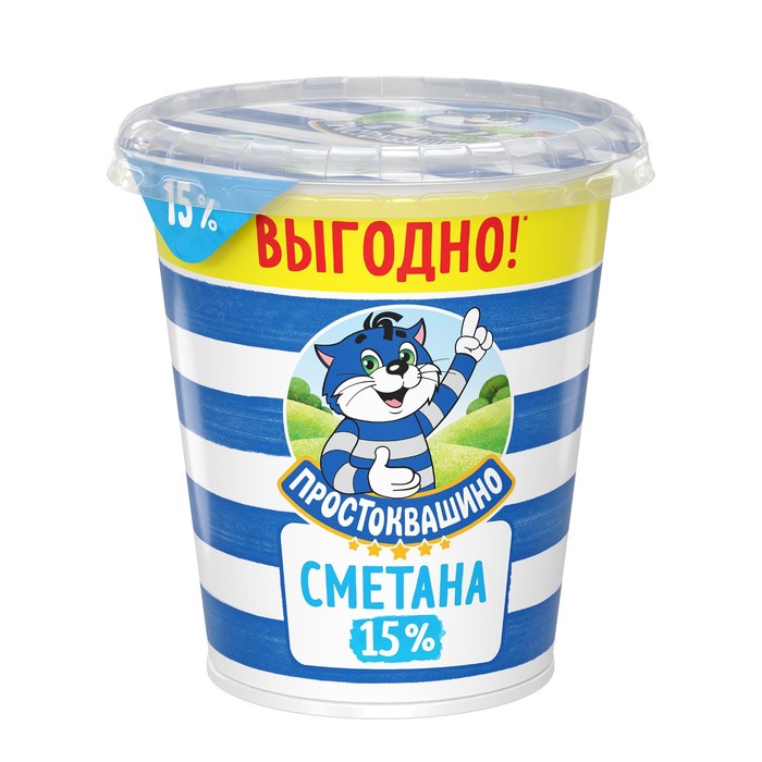 

Сметана ПРОСТОКВАШИНО 15% 300г ст