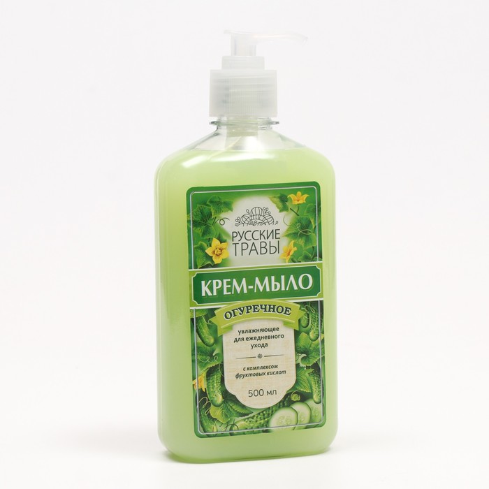 

Жидкое крем-мыло Русские Травы "Огуречное" дозатор, 500 мл