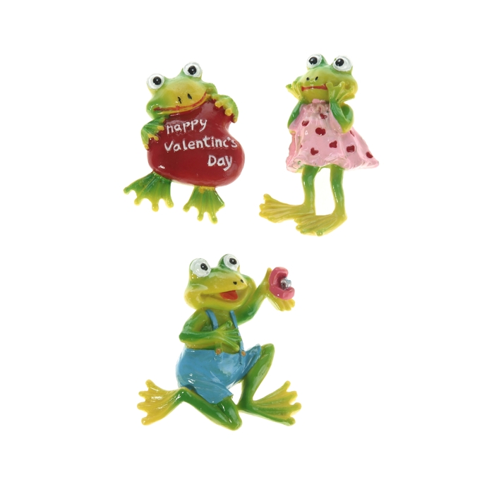 Магнит "Влюбленная лягушка", МИКС