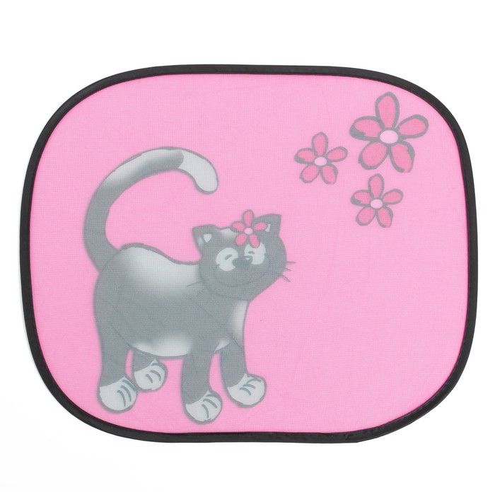 Шторка боковая на присосках AUTOVIRAZH, с рисунком, 44х38 см, набор 2 шт. МИКС