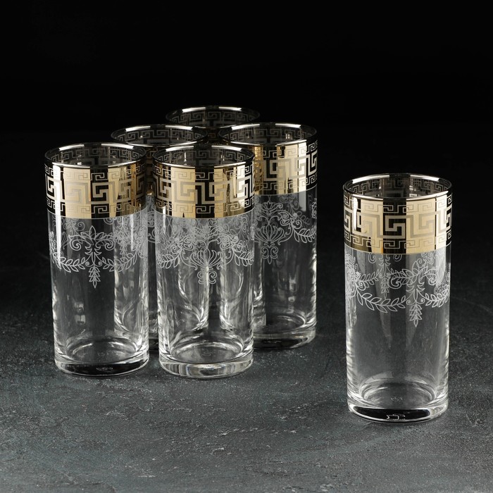 фото Набор стаканов для коктейля «барокко», 290 мл, 6 шт гусь-хрустальный стекольный завод