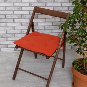 Сидушка на стул Этель, цвет оранжевый, 42х42см Ош