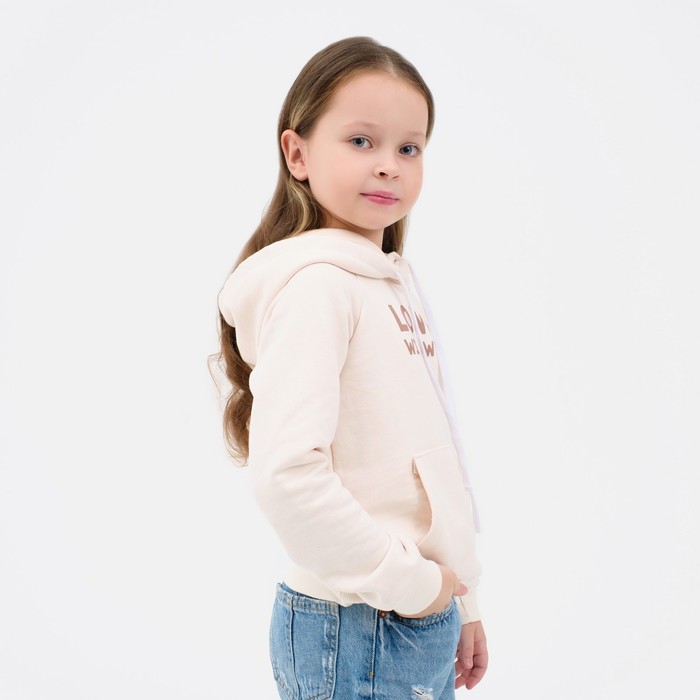 фото Худи для девочки kaftan "dream", размер 36 (134-140), цвет бежевый